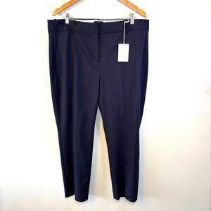 J.Crew Women's Italian Stretch Wool Tollegno 1900 Straight Pant Navy Size 16 NWT